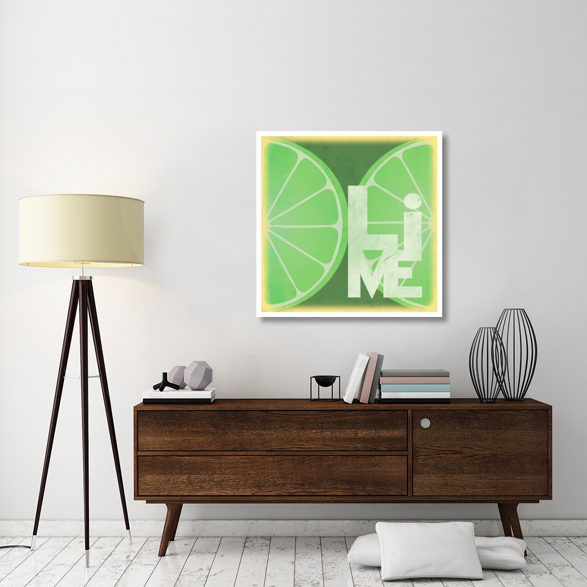 Citrus - Lime -Paper Art-38&quotx38"