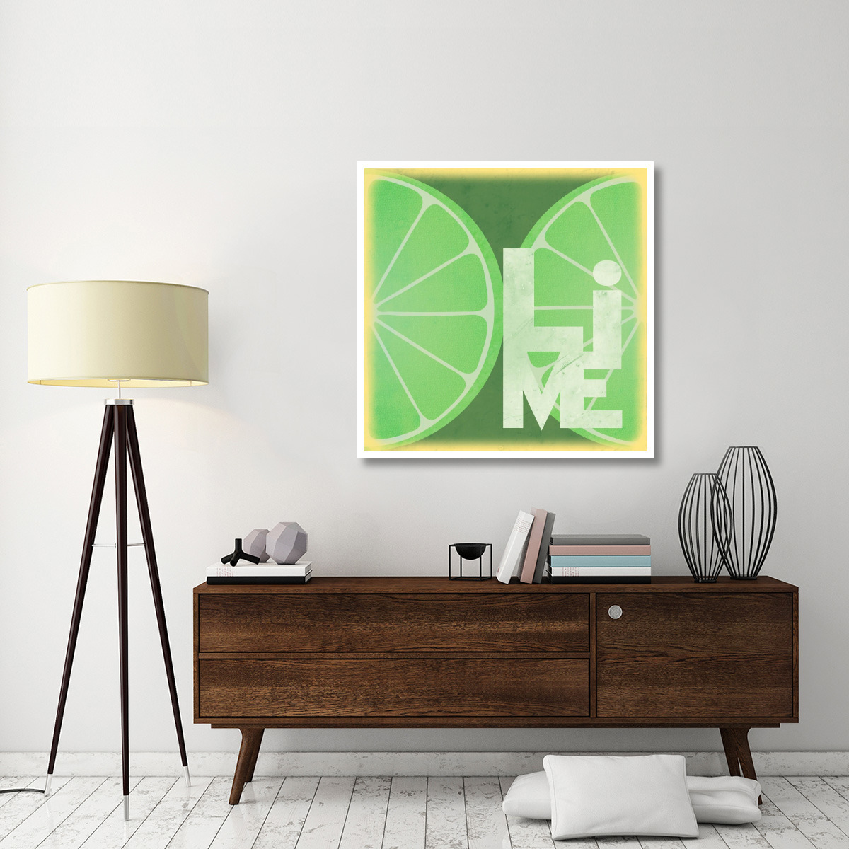 Citrus - Lime -Paper Art-42&quotx42"