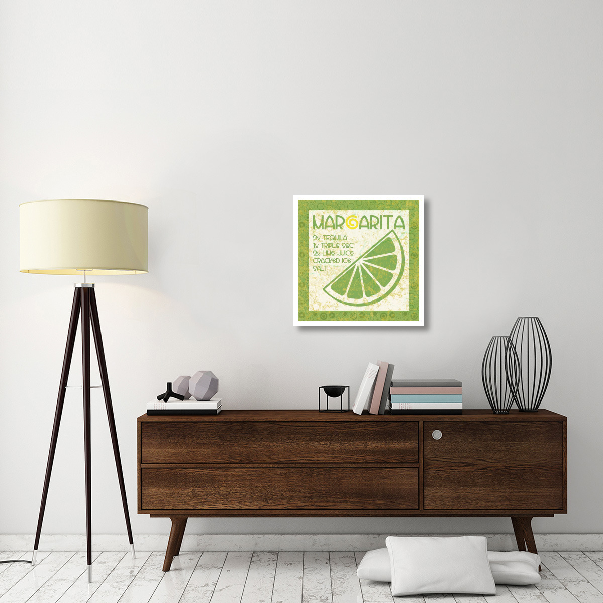 Cocktail Recipes - Margarita -Paper Art-26&quotx26"