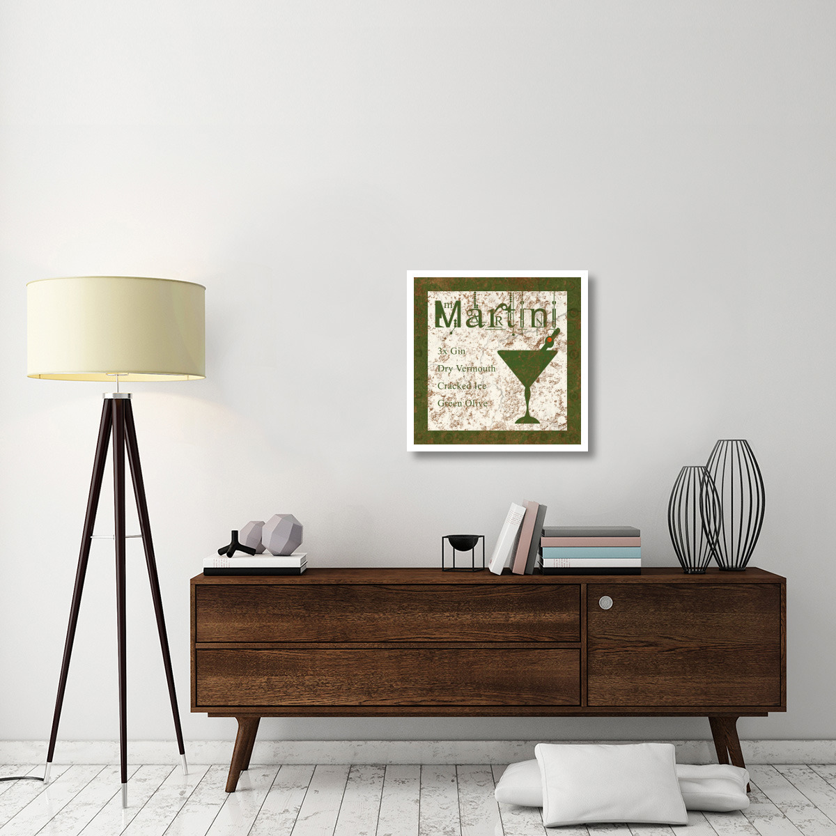 Cocktail Recipes - Martini -Paper Art-26&quotx26"