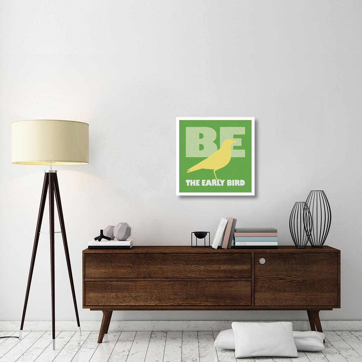 Morning Sentiments - Early Bird -Paper Art-26&quotx26"