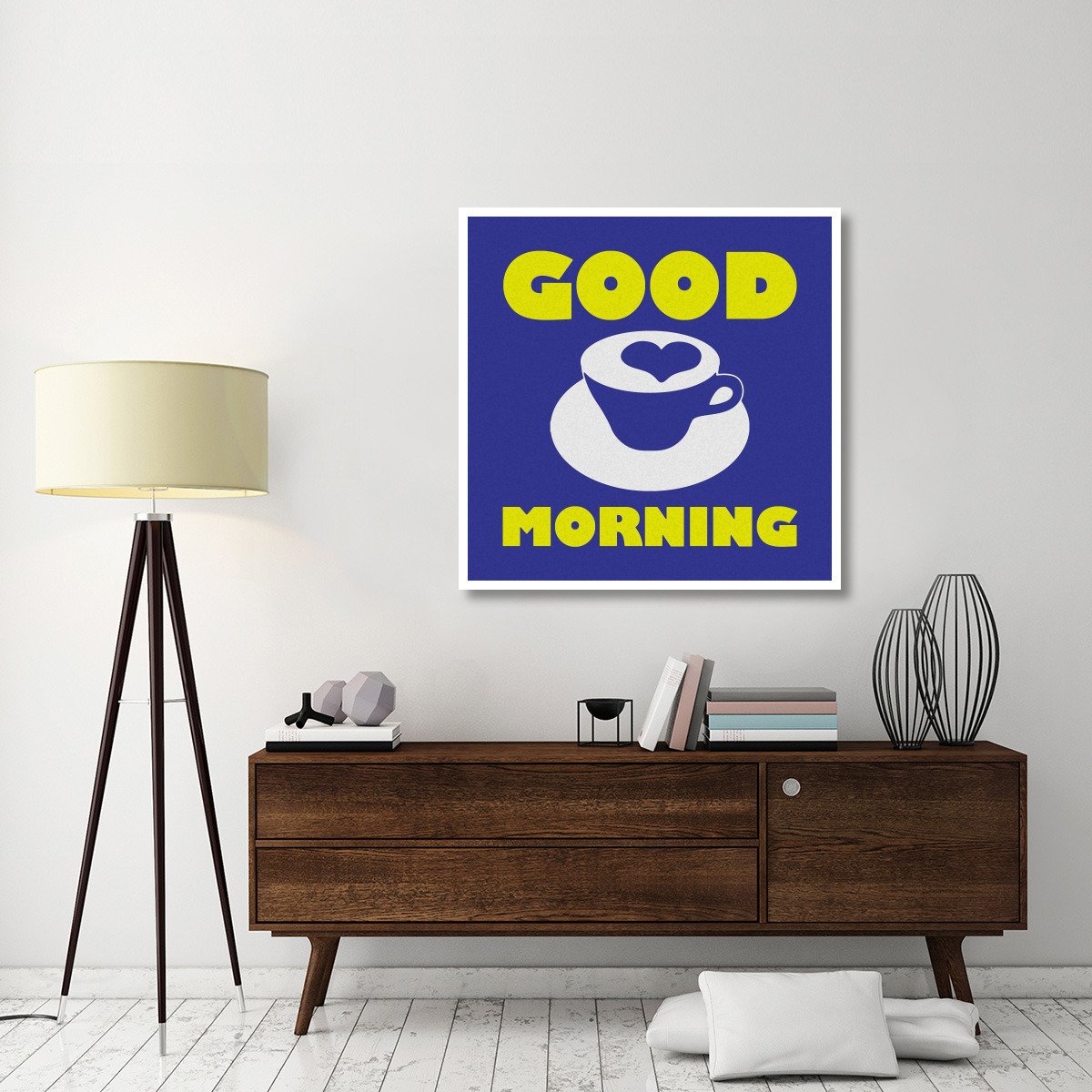 Morning Sentiments - Good Morning -Paper Art-42&quotx42"