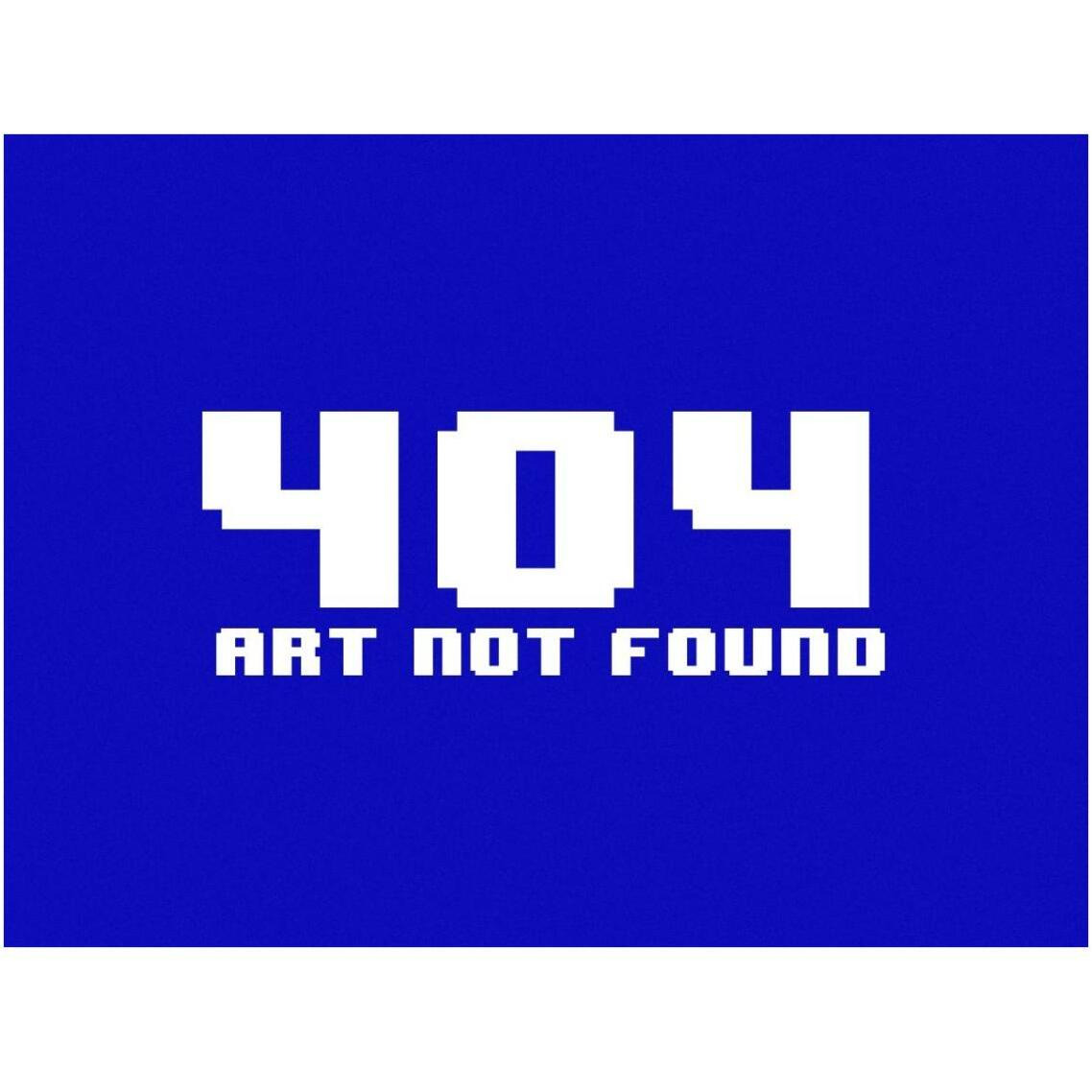 Virtual Messages in the Real World - 404 Rectangle Blue -Paper Art-18&quotx14"