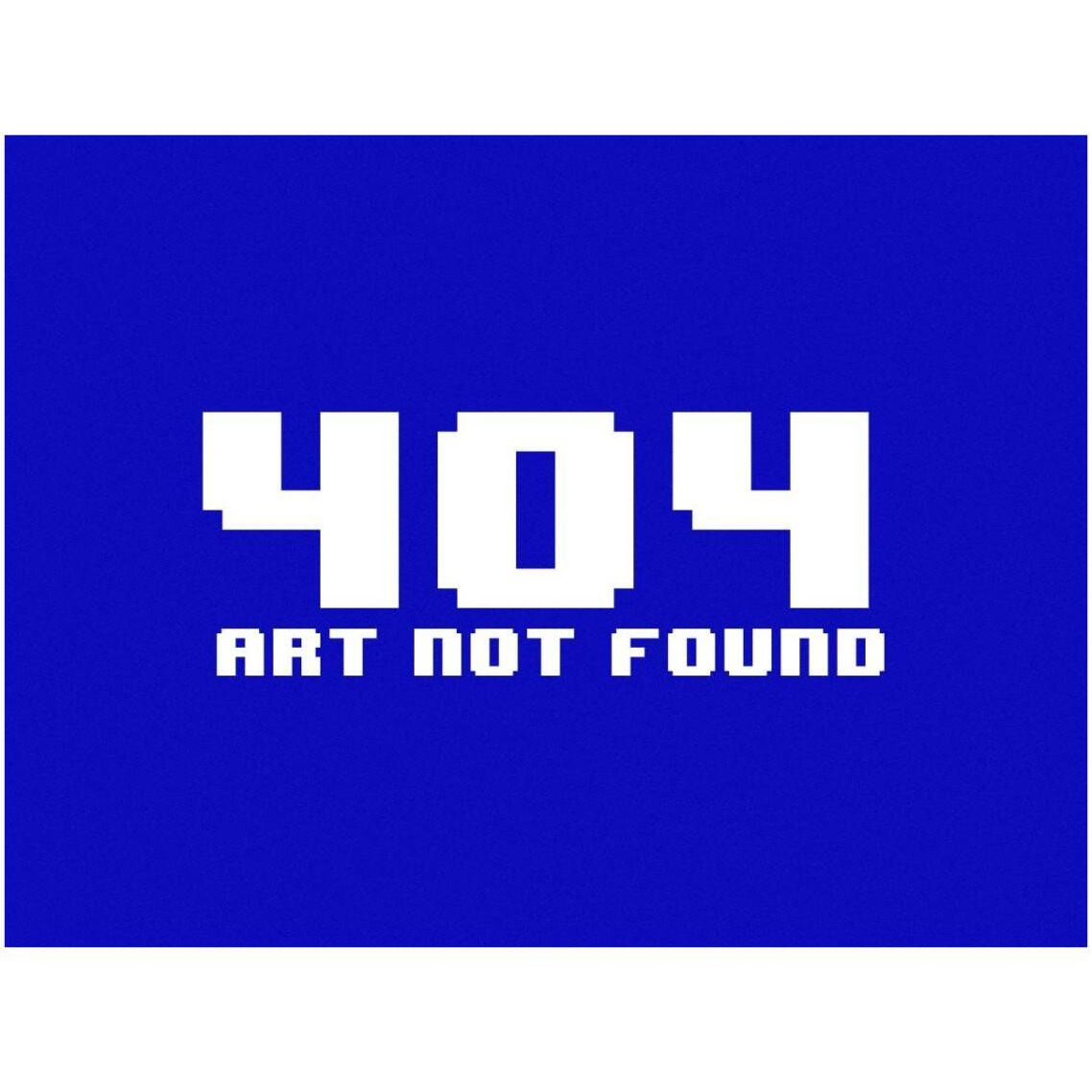 Virtual Messages in the Real World - 404 Rectangle Blue -Paper Art-34&quotx26"