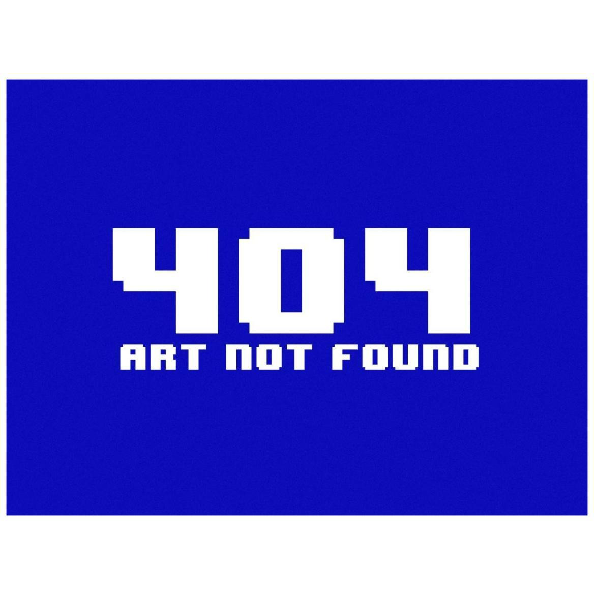 Virtual Messages in the Real World - 404 Rectangle Blue -Paper Art-42&quotx32"