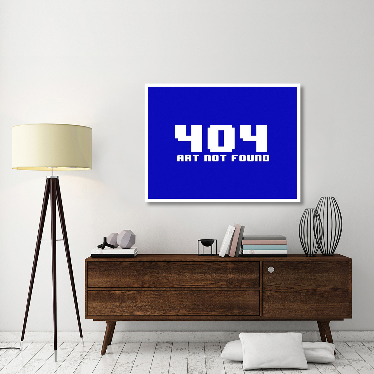 Virtual Messages in the Real World - 404 Rectangle Blue -Paper Art-50&quotx38"