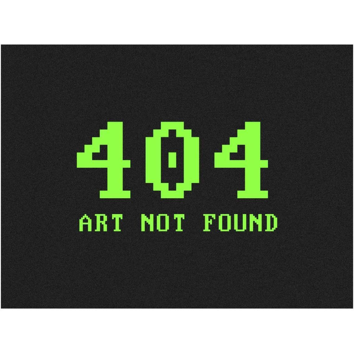 Virtual Messages in the Real World - 404 Rectangle Green -Paper Art-18&quotx14"