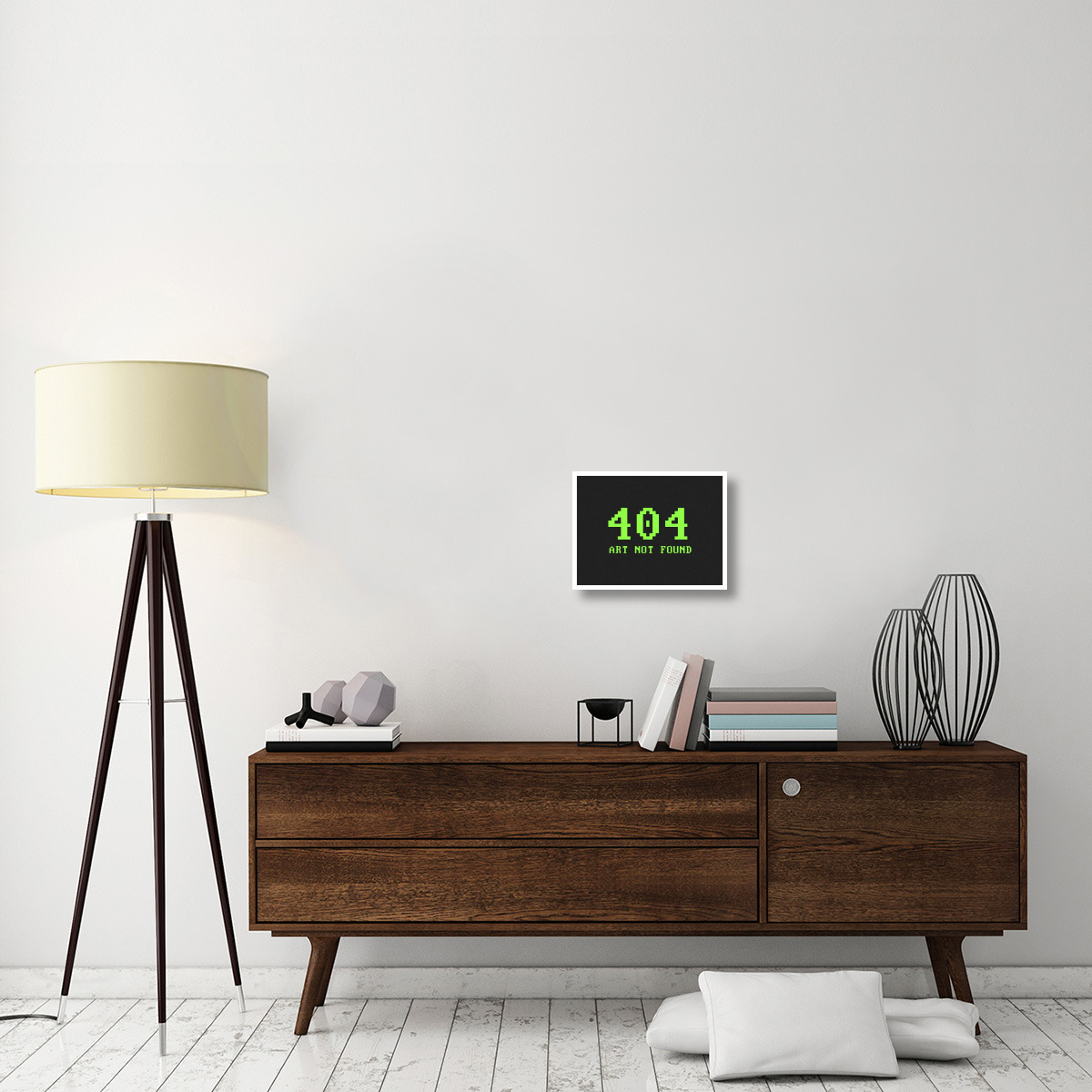 Virtual Messages in the Real World - 404 Rectangle Green -Paper Art-18&quotx14"