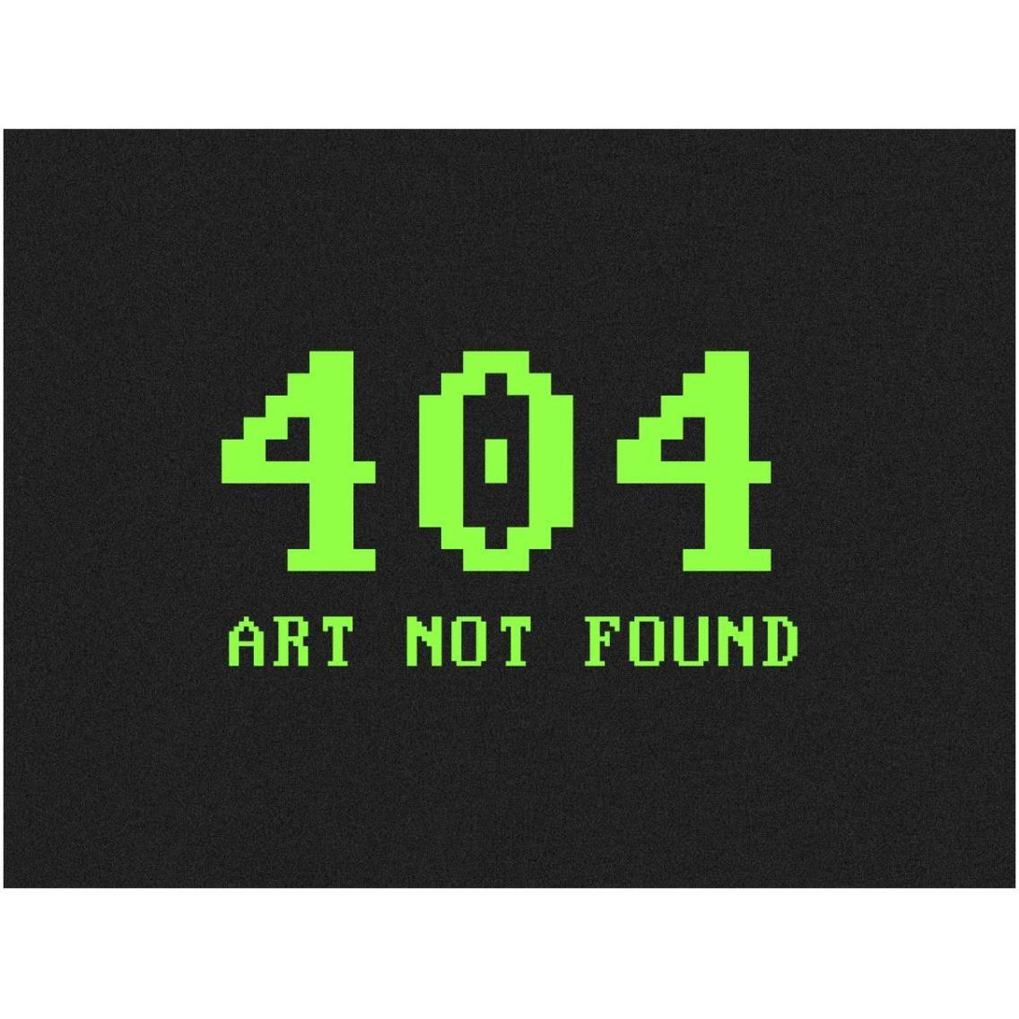 Virtual Messages in the Real World - 404 Rectangle Green -Paper Art-34&quotx26"