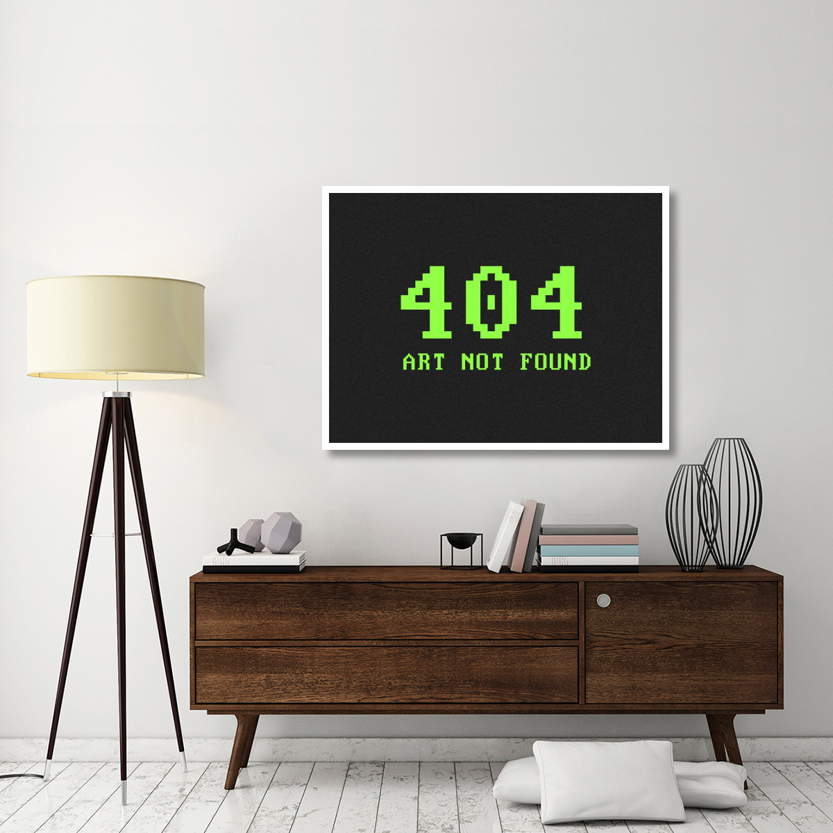 Virtual Messages in the Real World - 404 Rectangle Green -Paper Art-50&quotx38"