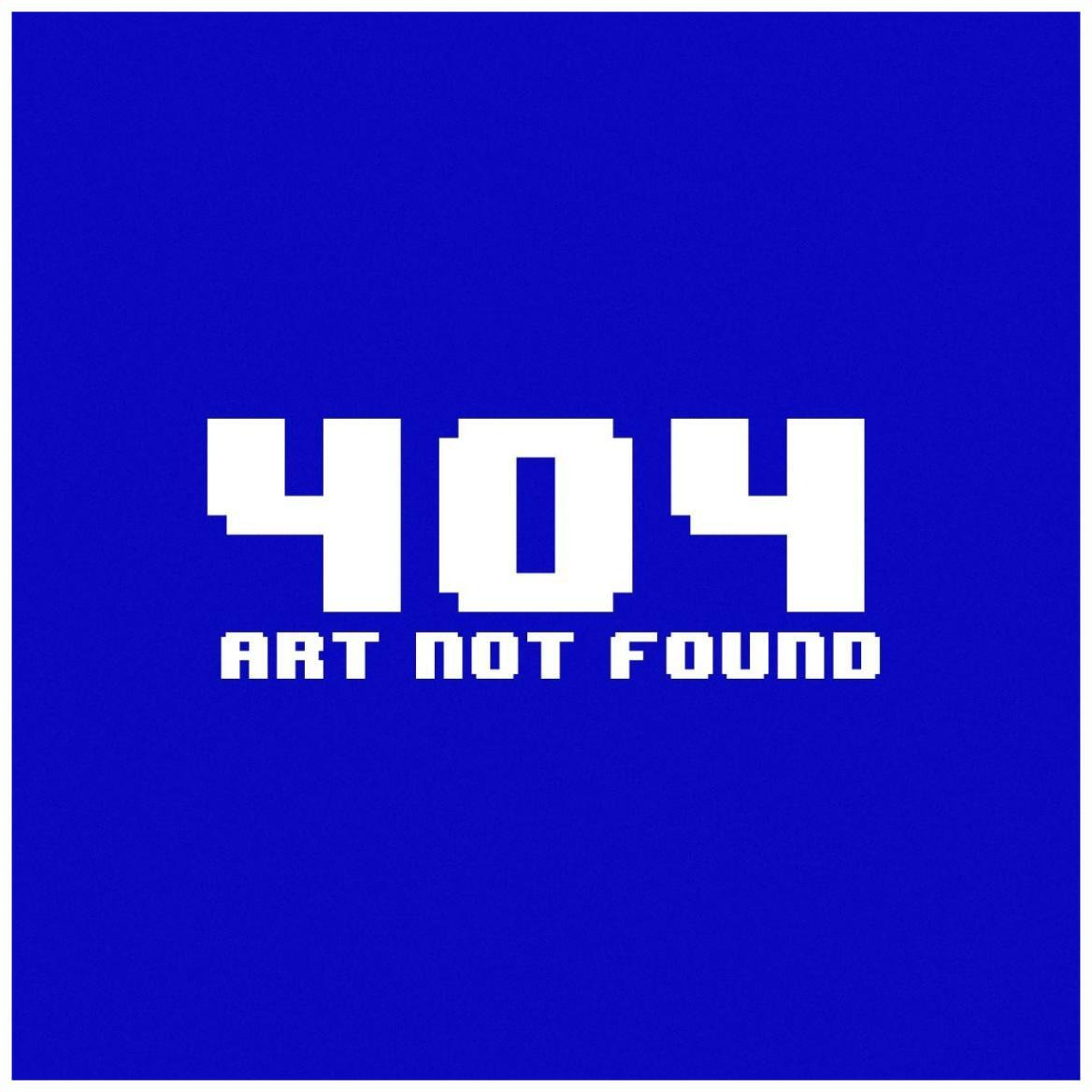 Virtual Messages in the Real World - 404 Square Blue -Paper Art-42&quotx42"