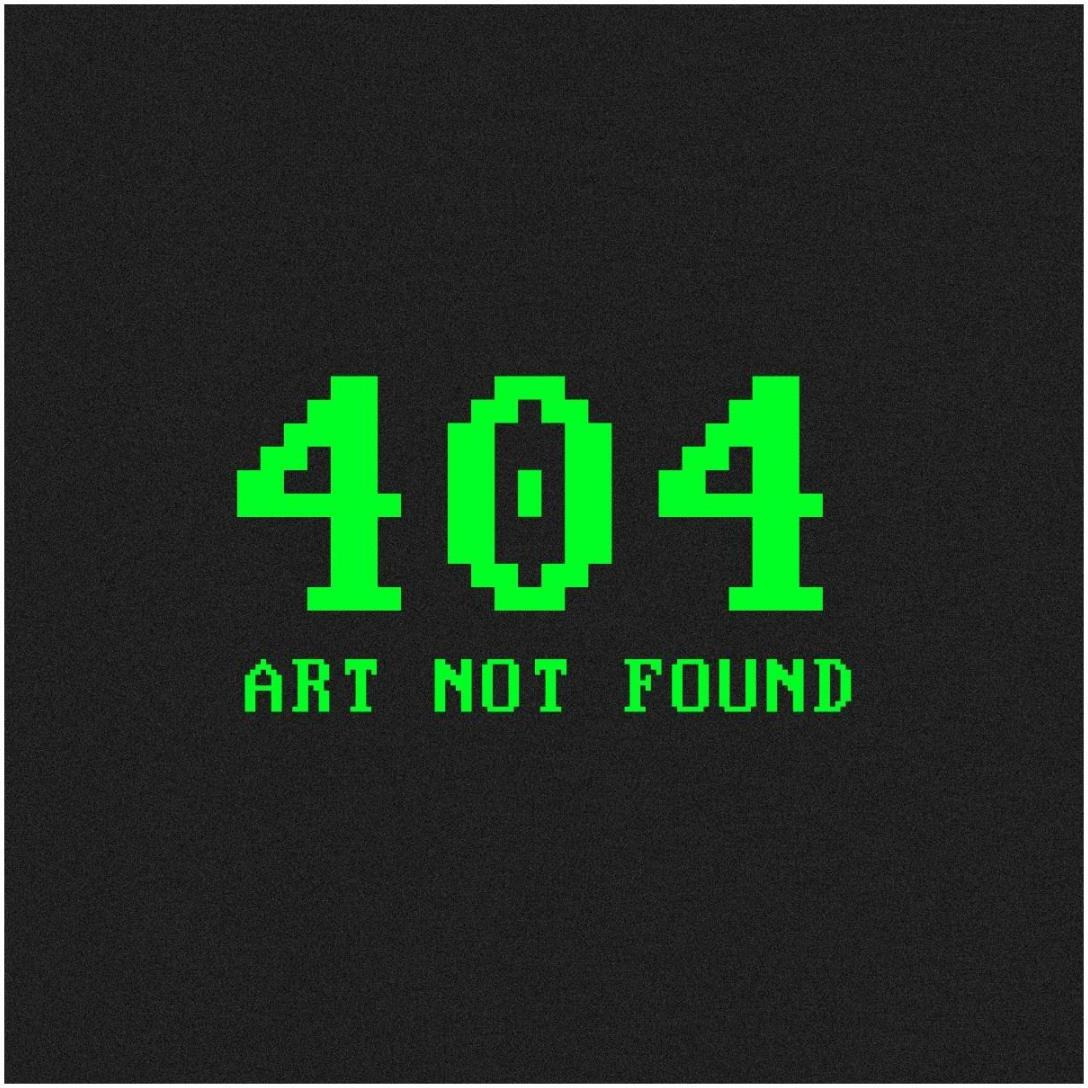 Virtual Messages in the Real World - 404 Square Green -Paper Art-20&quotx20"