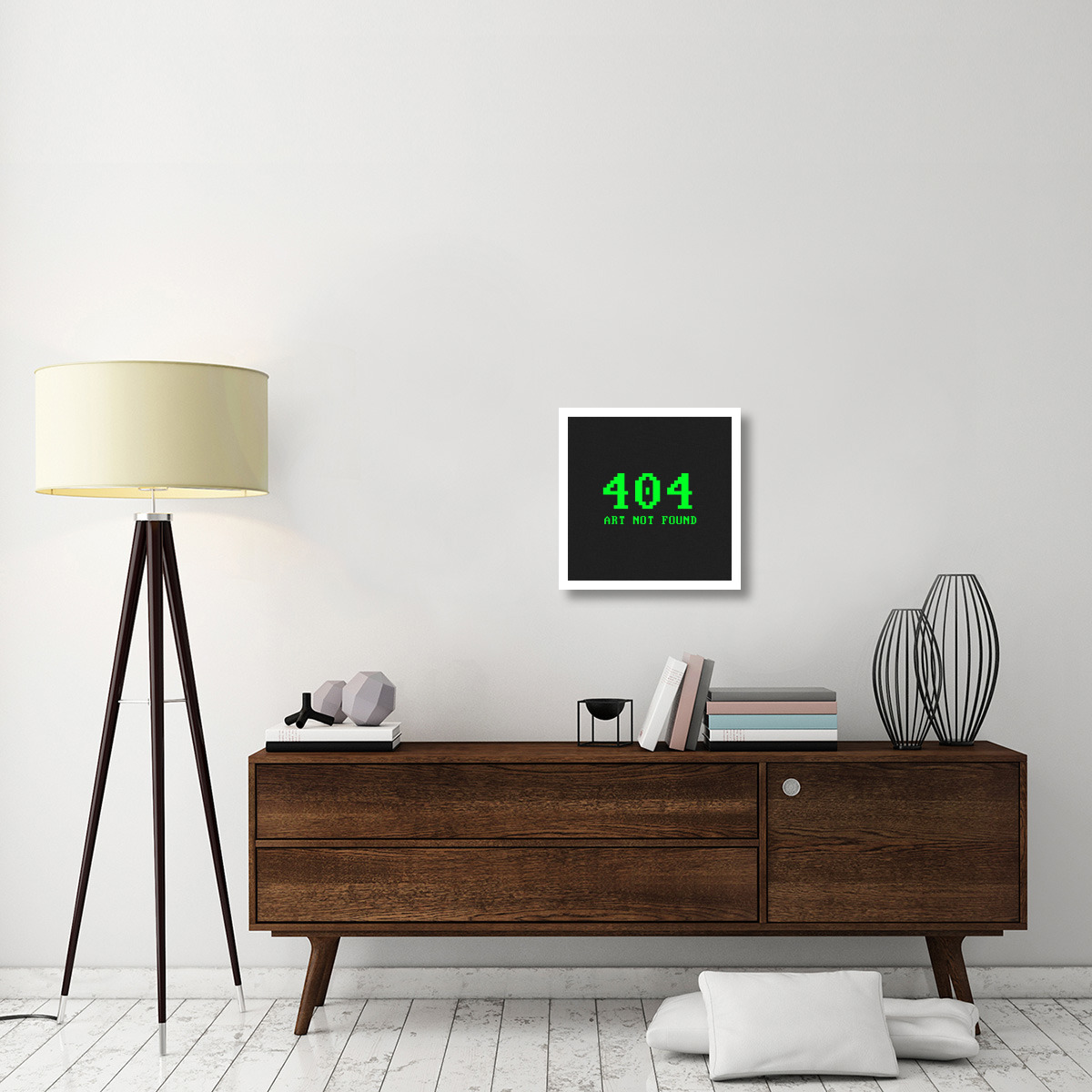 Virtual Messages in the Real World - 404 Square Green -Paper Art-20&quotx20"
