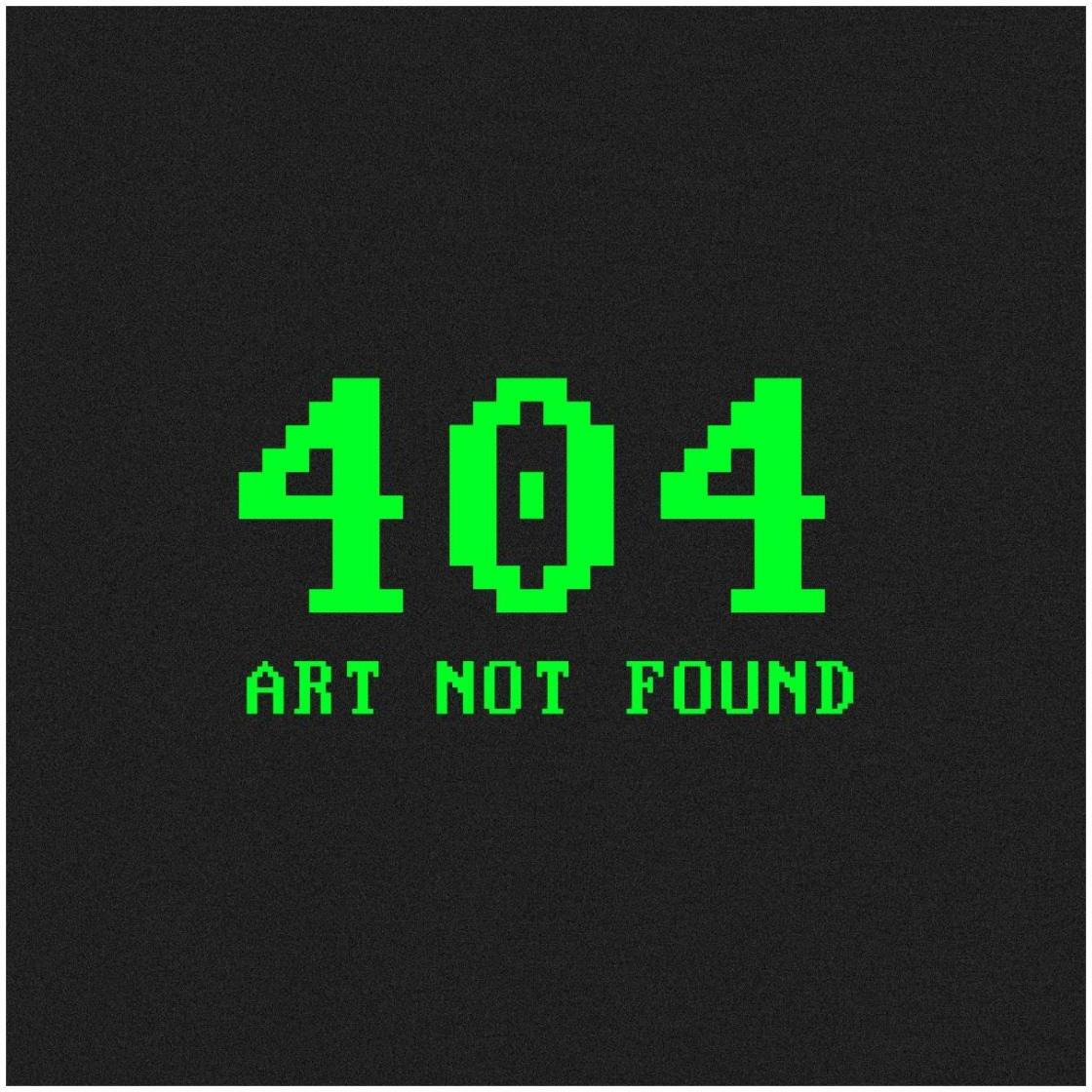 Virtual Messages in the Real World - 404 Square Green -Paper Art-26&quotx26"