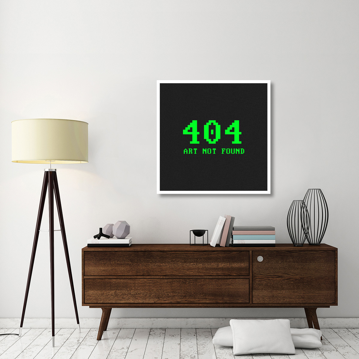 Virtual Messages in the Real World - 404 Square Green -Paper Art-38&quotx38"