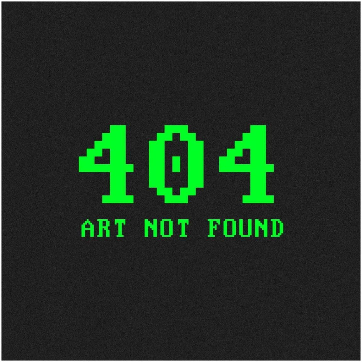 Virtual Messages in the Real World - 404 Square Green -Paper Art-42&quotx42"
