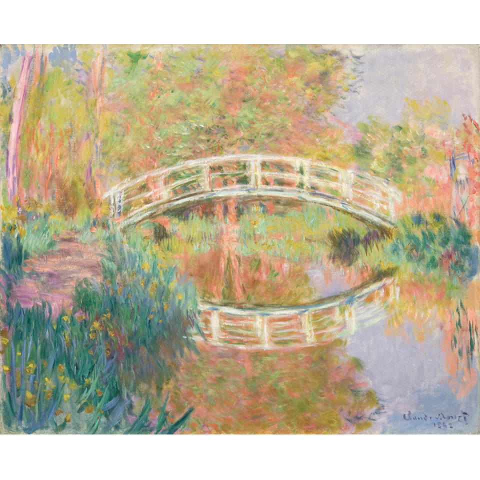 Japanese Footbridge, Giverny, 1895 -Paper Art-18&quotx14.96"