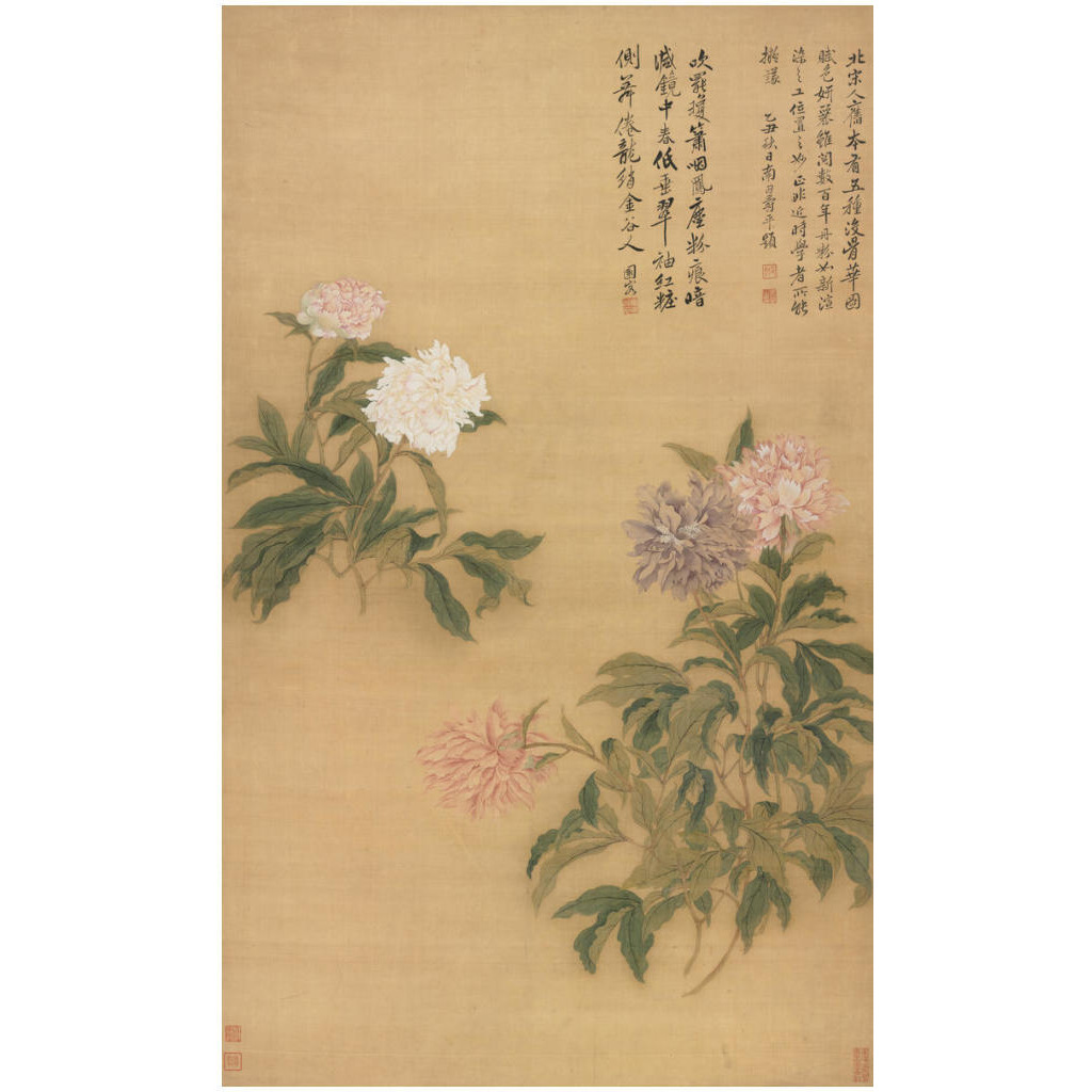 Peonies, 1685 -Paper Art-15.253&quotx24"