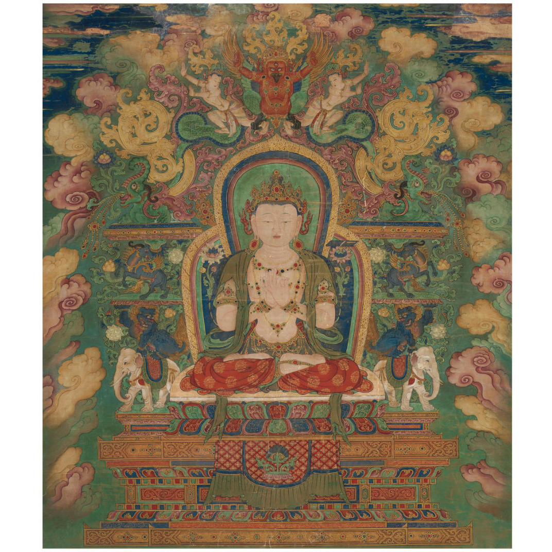Manjushri, c. 1500-1550 -Paper Art-27.862&quotx32"
