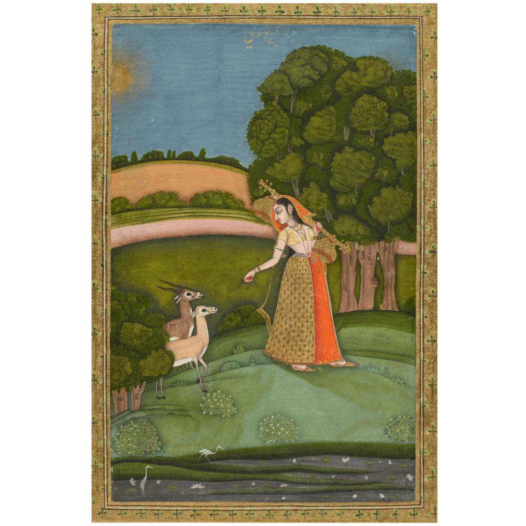 Todi Ragini, from a Ragamala Series, c. 1755 -Paper Art-22&quotx32"