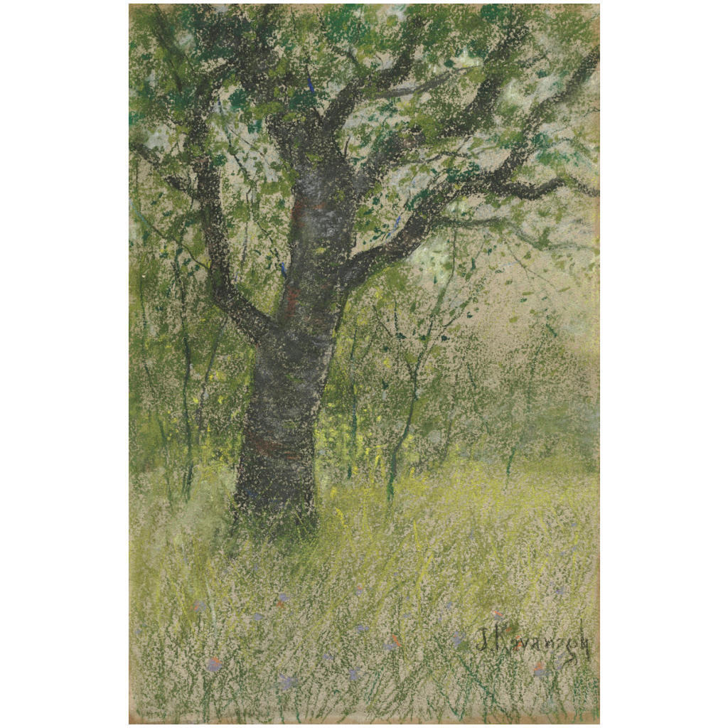 Landscape, 1800s -Paper Art-16.379&quotx24"