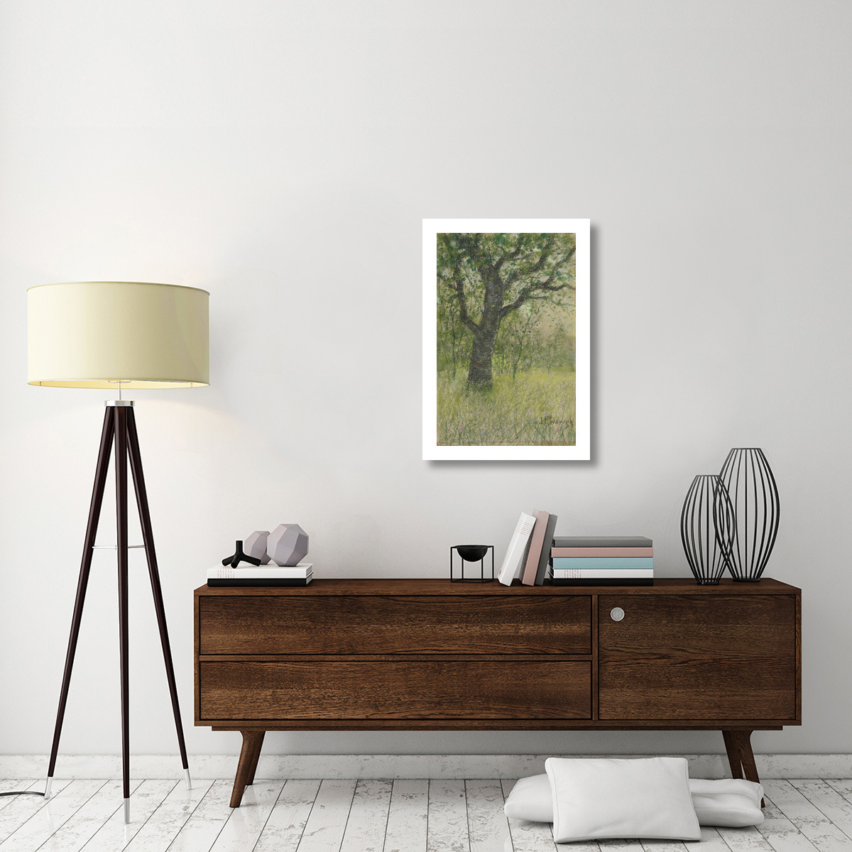 Landscape, 1800s -Paper Art-21.608&quotx32"