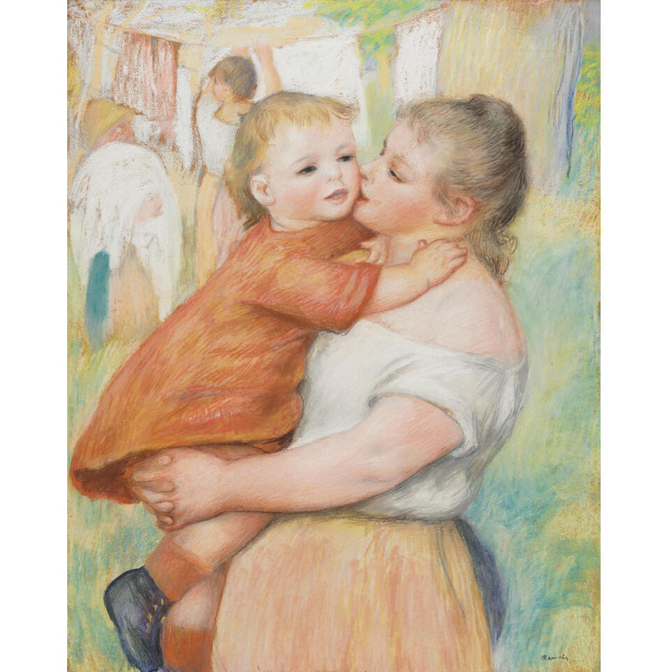 Mother and Child, 1886 -Paper Art-14.698&quotx18"