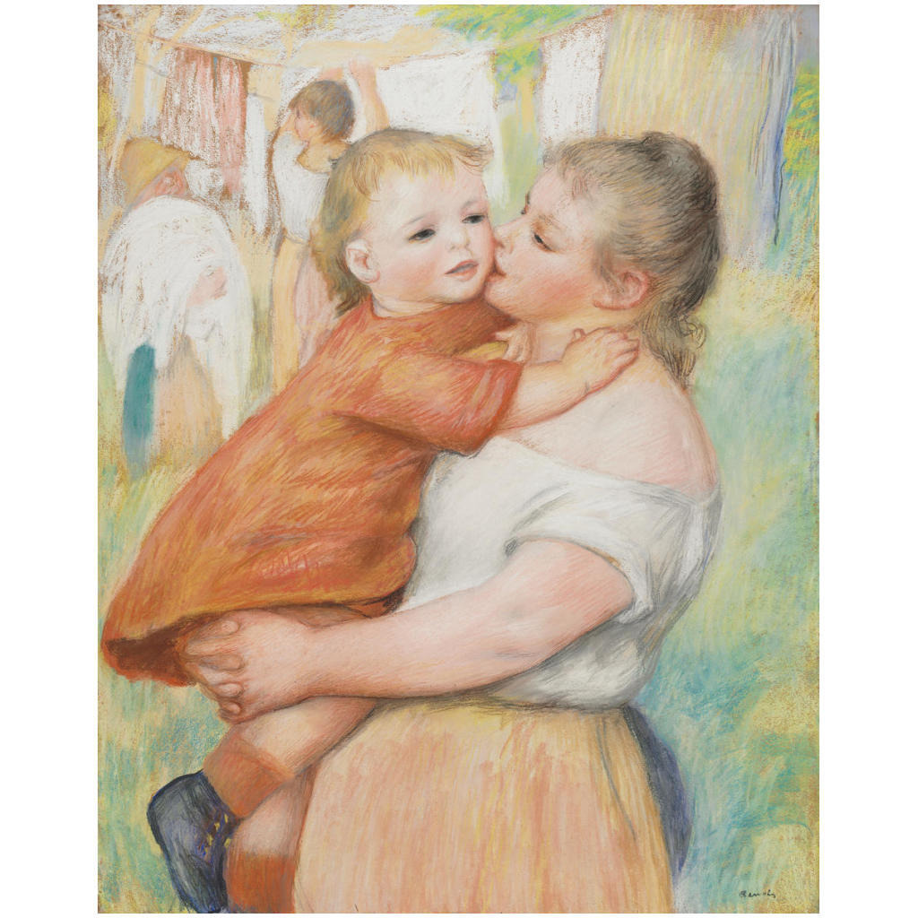 Mother and Child, 1886 -Paper Art-19.46&quotx24"