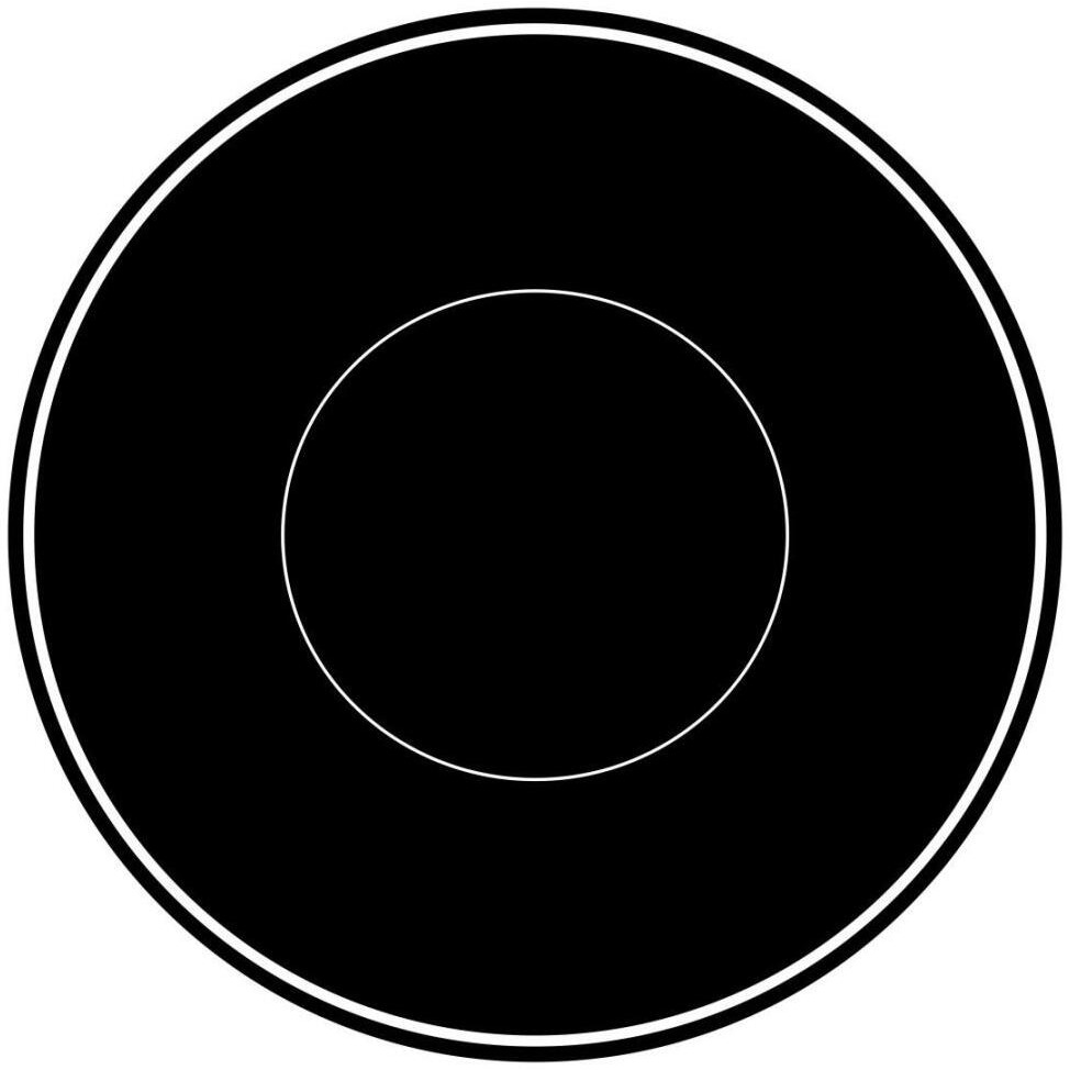 Mealtime Black on White - Plate -Paper Art-20&quotx20"
