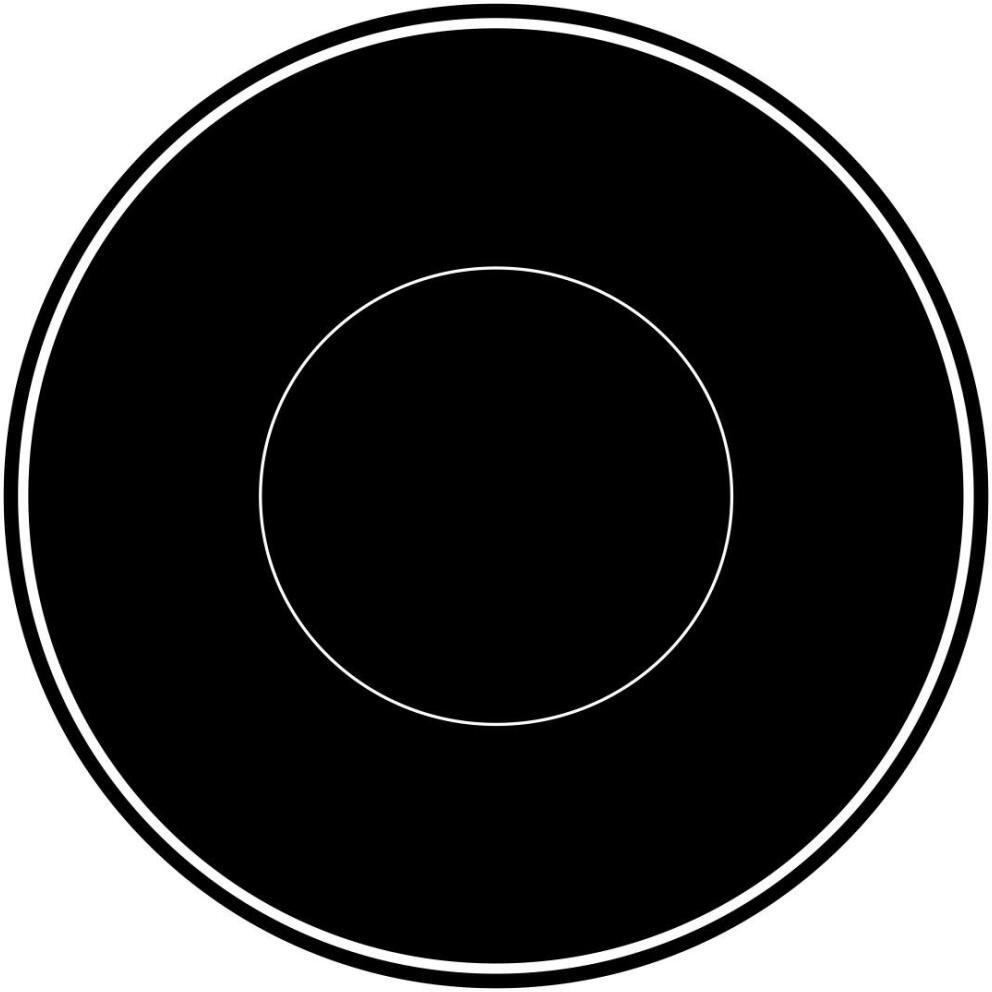 Mealtime Black on White - Plate -Paper Art-26&quotx26"