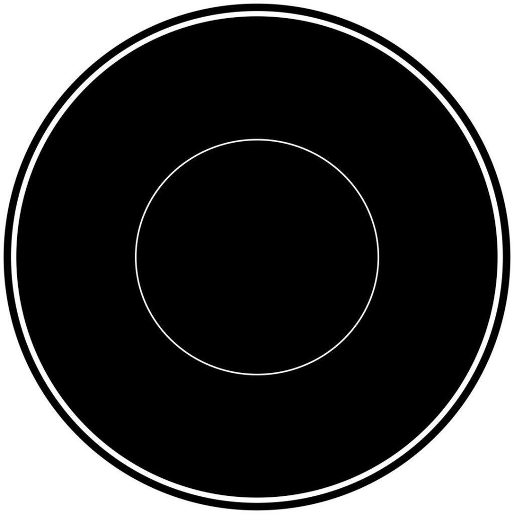 Mealtime Black on White - Plate -Paper Art-38&quotx38"