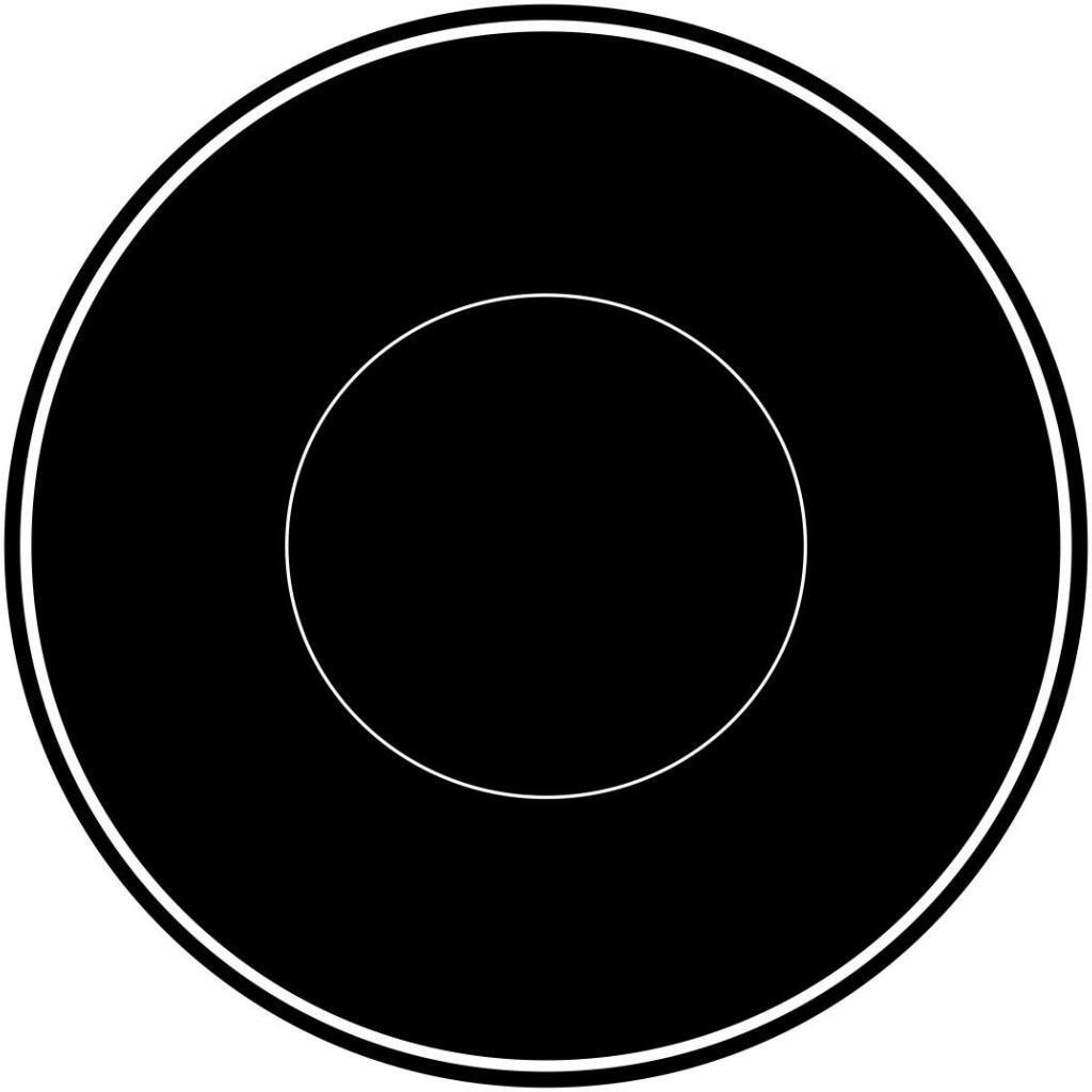 Mealtime Black on White - Plate -Paper Art-42&quotx42"