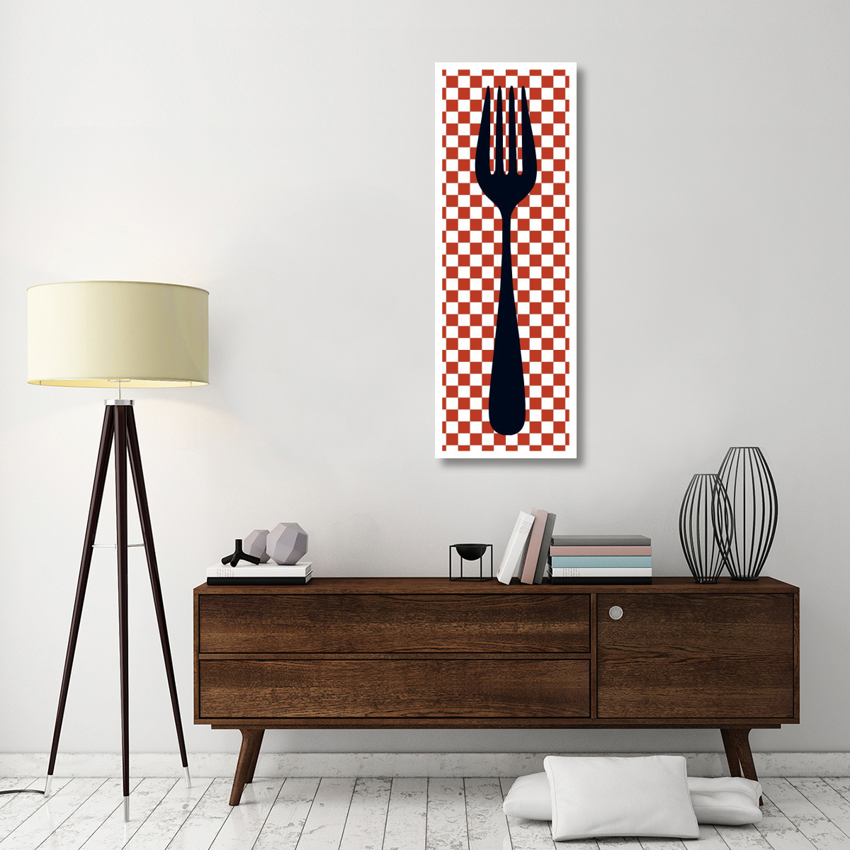 Mealtime Picnic - Fork -Paper Art-20&quotx56"