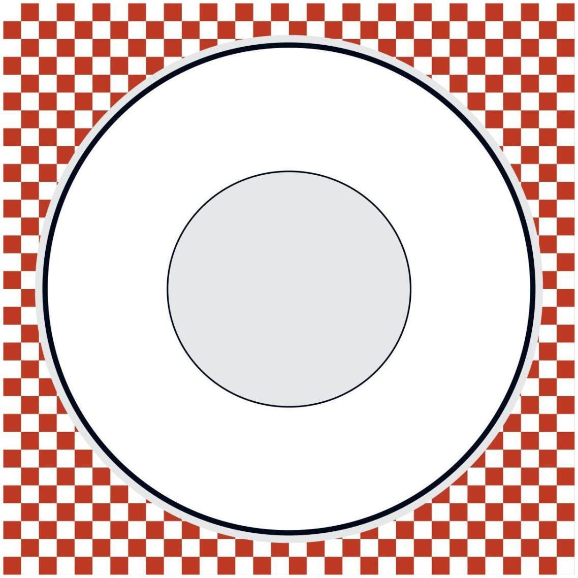 Mealtime Picnic - Plate -Paper Art-32&quotx32"