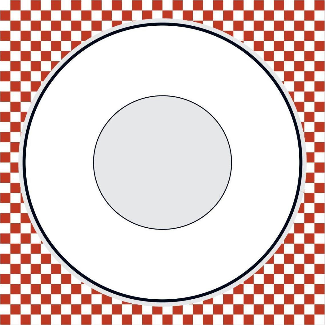 Mealtime Picnic - Plate -Paper Art-38&quotx38"
