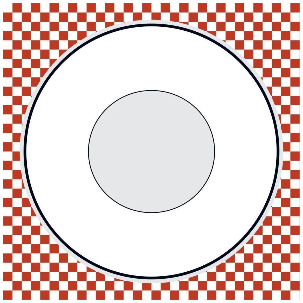 Mealtime Picnic - Plate -Paper Art-42&quotx42"