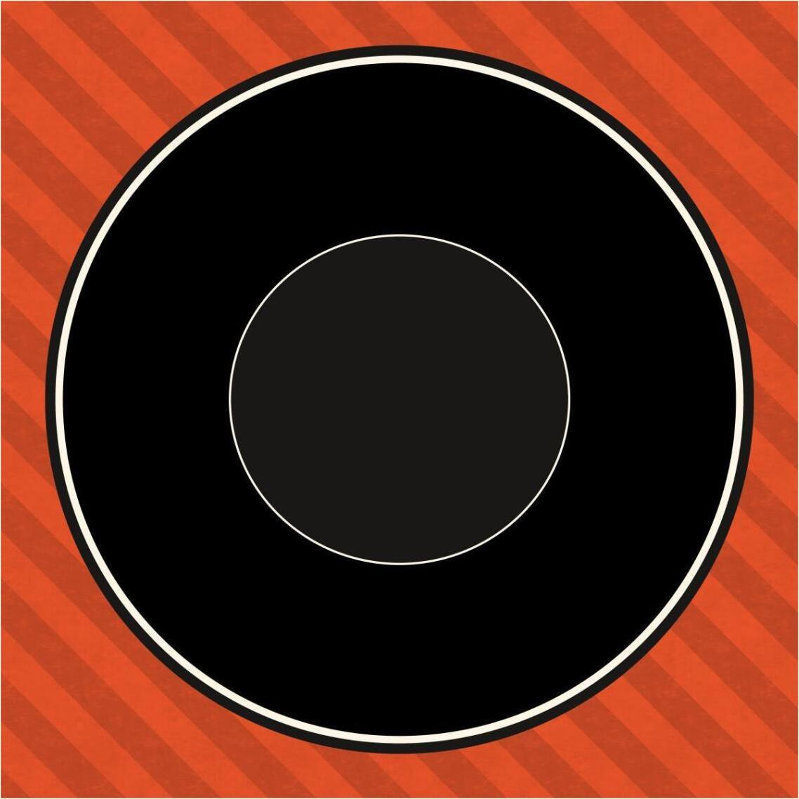 Mealtime Red Stripes - Plate -Paper Art-38&quotx38"