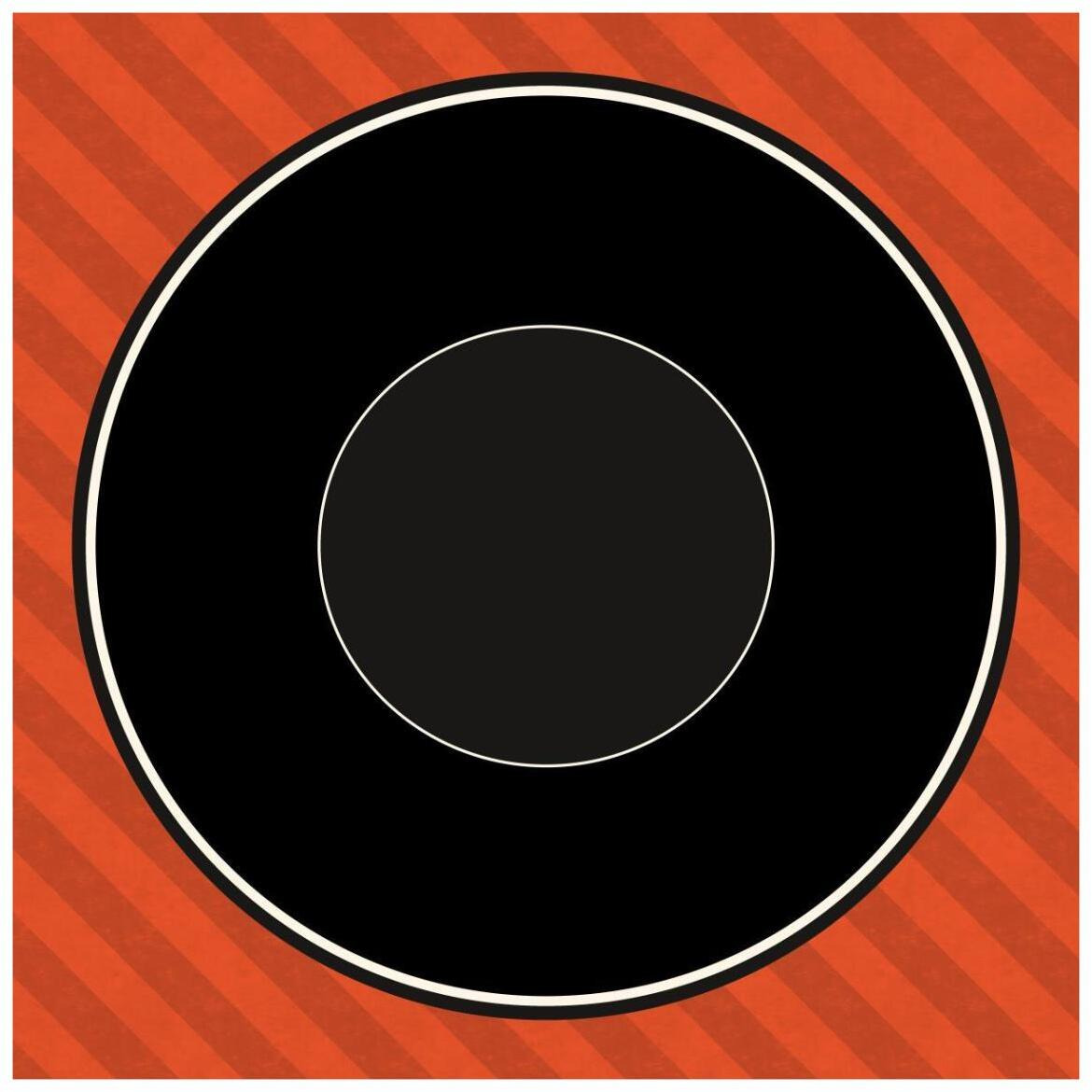 Mealtime Red Stripes - Plate -Paper Art-42&quotx42"
