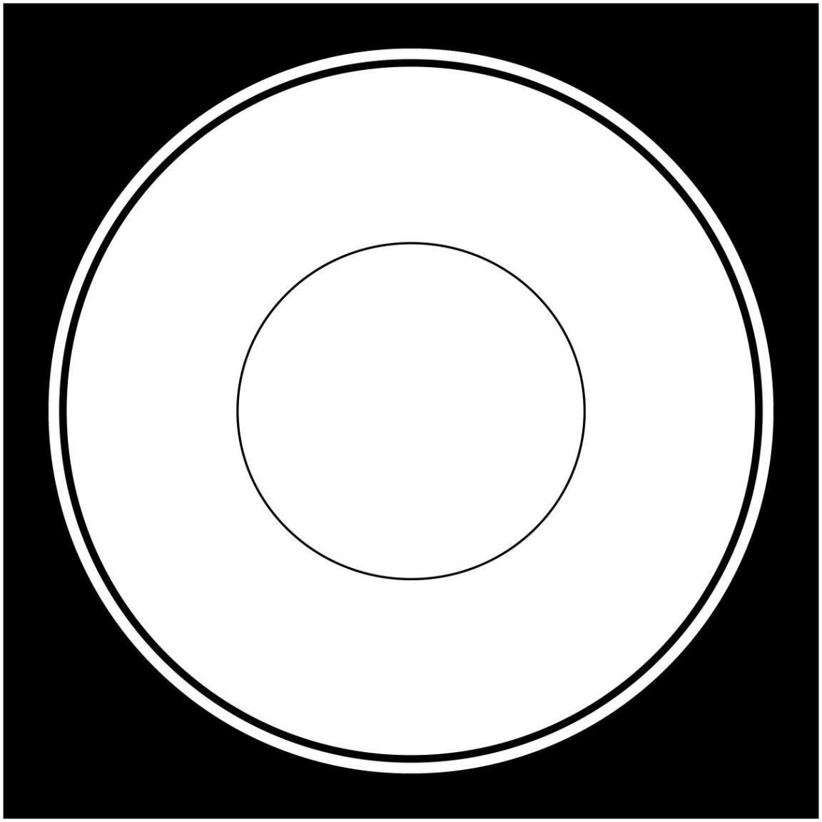 Mealtime White on Black - Plate -Paper Art-42&quotx42"