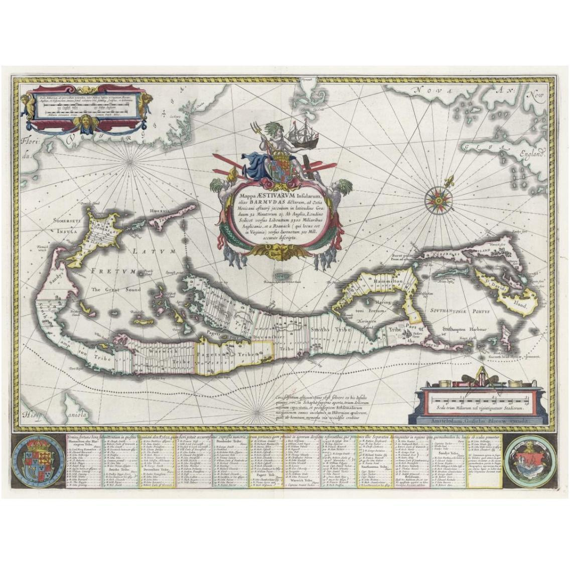 Bermuda, 1638 -Paper Art-18&quotx14"