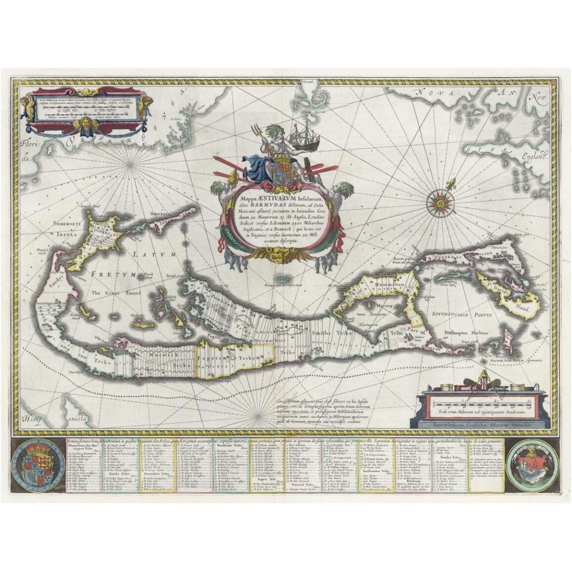 Bermuda, 1638 -Paper Art-50&quotx38"
