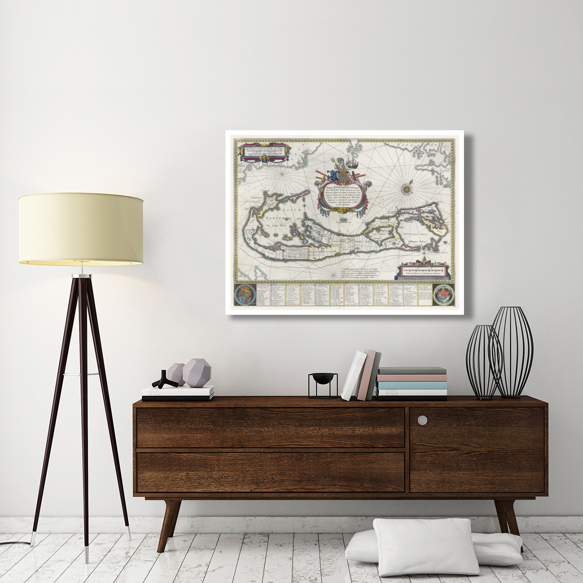 Bermuda, 1638 -Paper Art-50&quotx38"