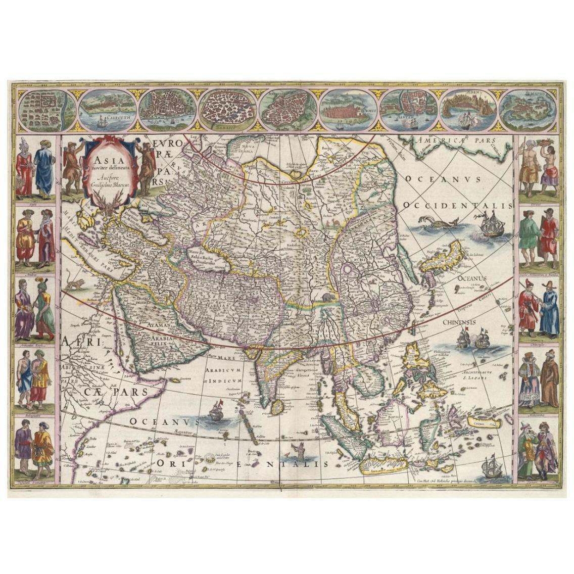 Map of Asia -Paper Art-26&quotx20"