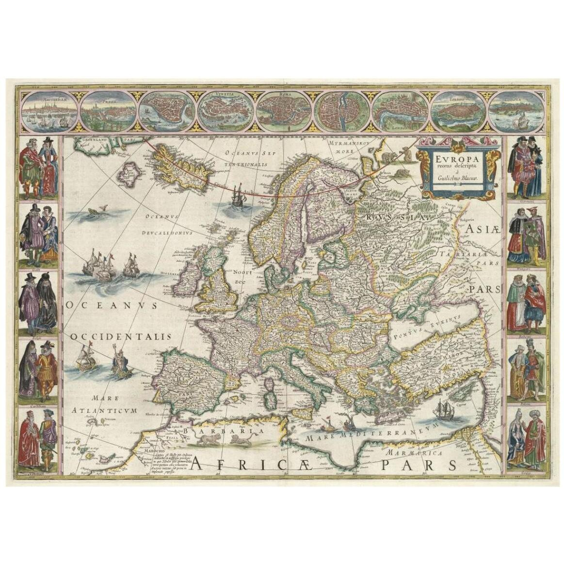 Map of Europe -Paper Art-42&quotx32"