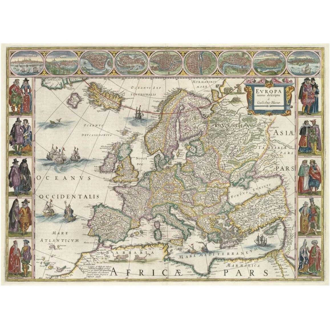 Map of Europe -Paper Art-50&quotx38"