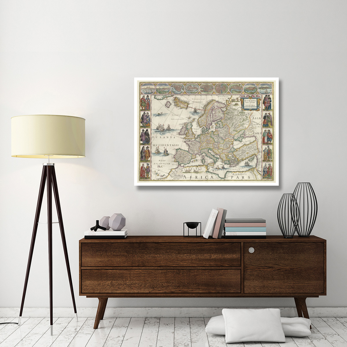 Map of Europe -Paper Art-50&quotx38"