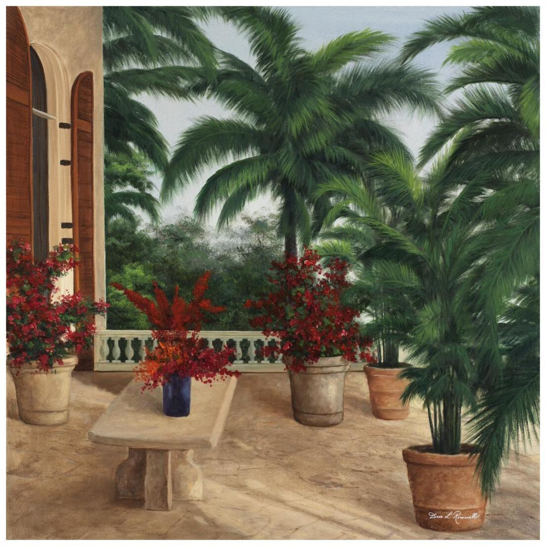 Tuscany Patio -Paper Art-20&quotx20"