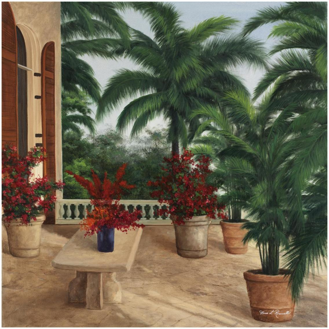 Tuscany Patio -Paper Art-32&quotx32"