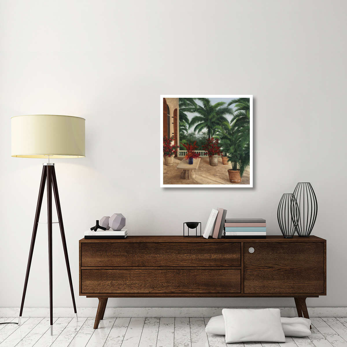 Tuscany Patio -Paper Art-32&quotx32"