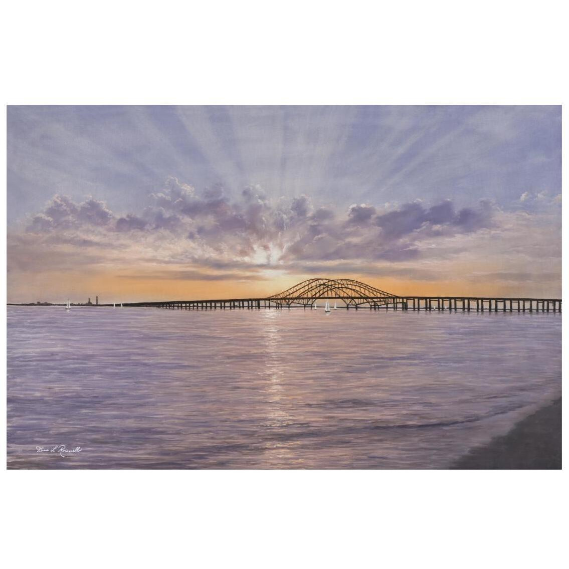 Sun Rays Over Captree -Paper Art-26&quotx18"